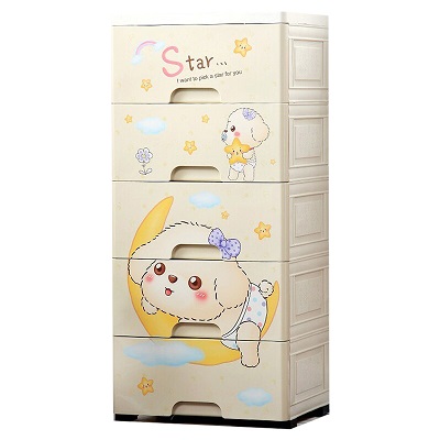 Plastic Drawers Storage Carton Style Bear Kids Dresser