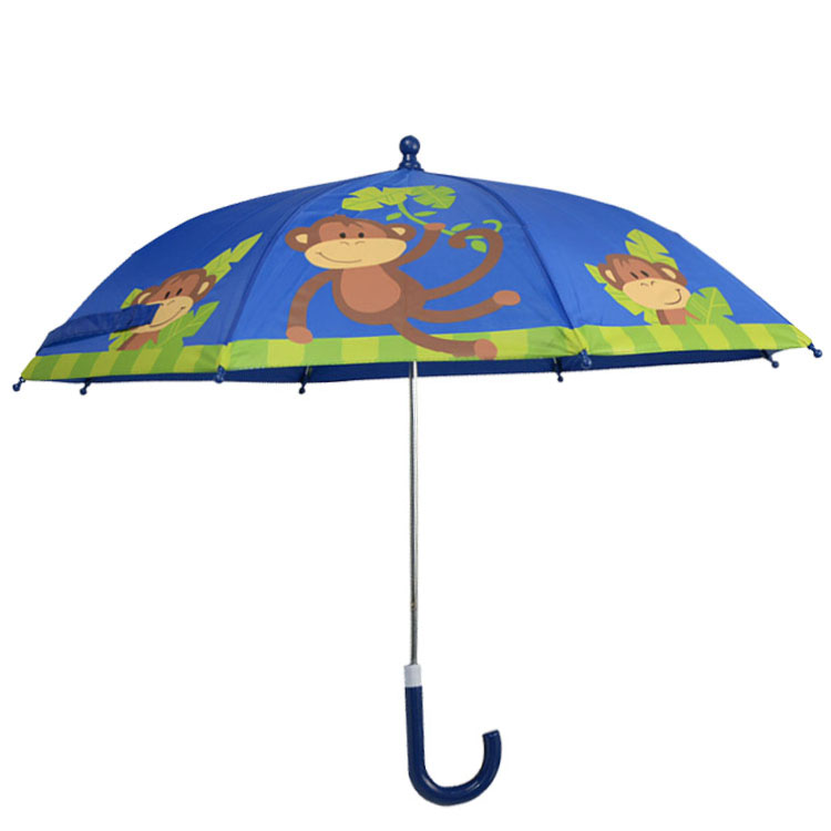 19*8K Wholesale Children Cheap Cartoon Monkey Kid Umbrella