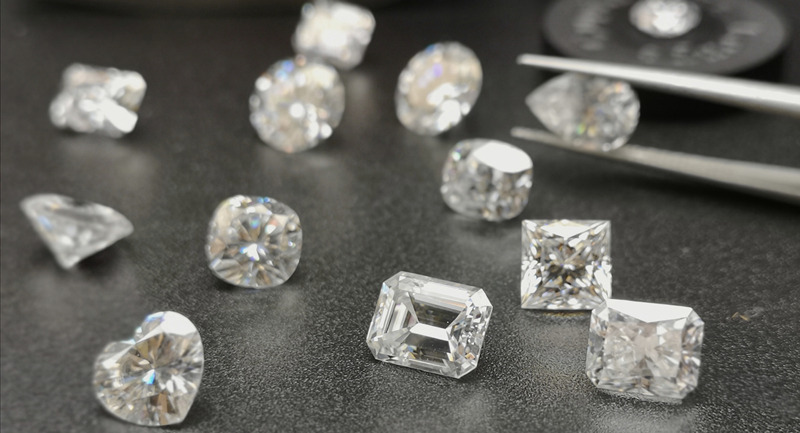 Moissanite--grown, cut, polished and set,brilliantly!